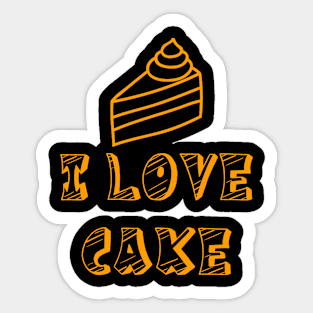 I love cake Sticker